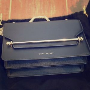 Strathberry East/West Black Purse